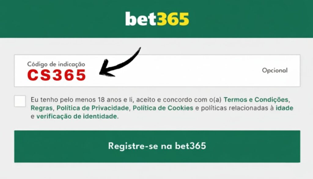 código de indicação bet365